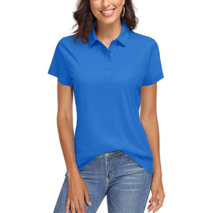 TACVASEN Azure Women's UPF 50+ Sun Protection Golf Quick - Dry Polo Shirts