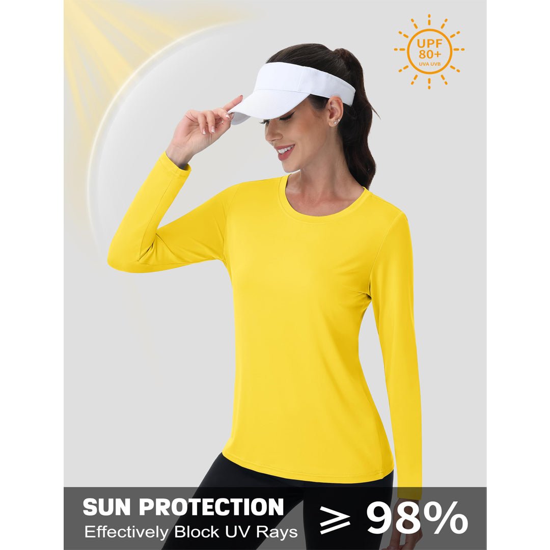 TACVASEN Lake Blue Women's UPF 80+ Athletic Rashguard Long Sleeve Shirt