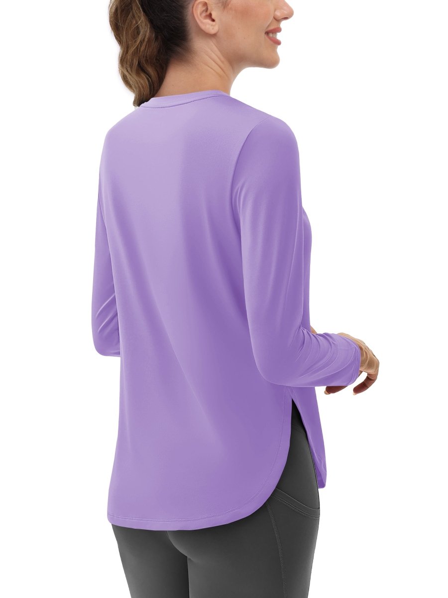 TACVASEN Light Purple Women's UPF 80+ Breathable Lightweight Shirts