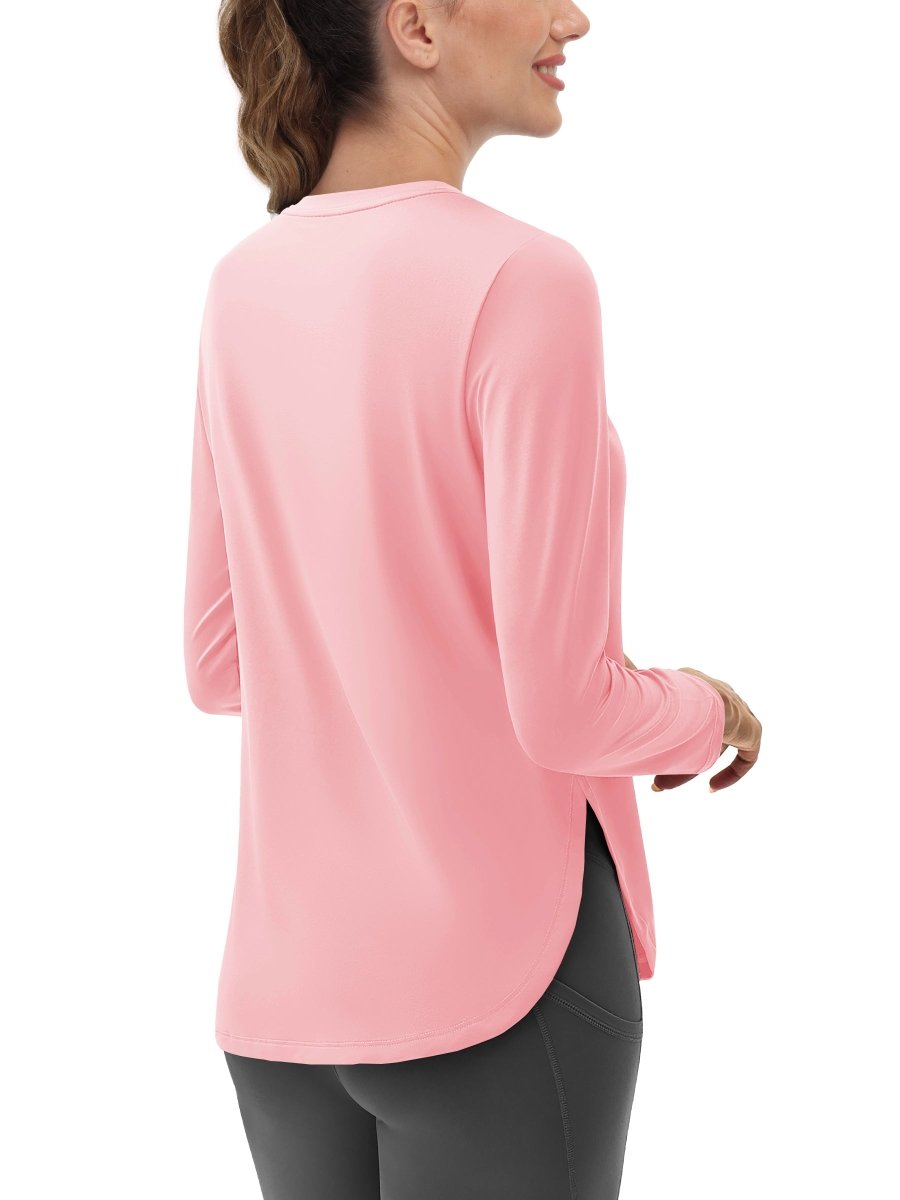 TACVASEN Light Pink Women's UPF 80+ Breathable Lightweight Shirts