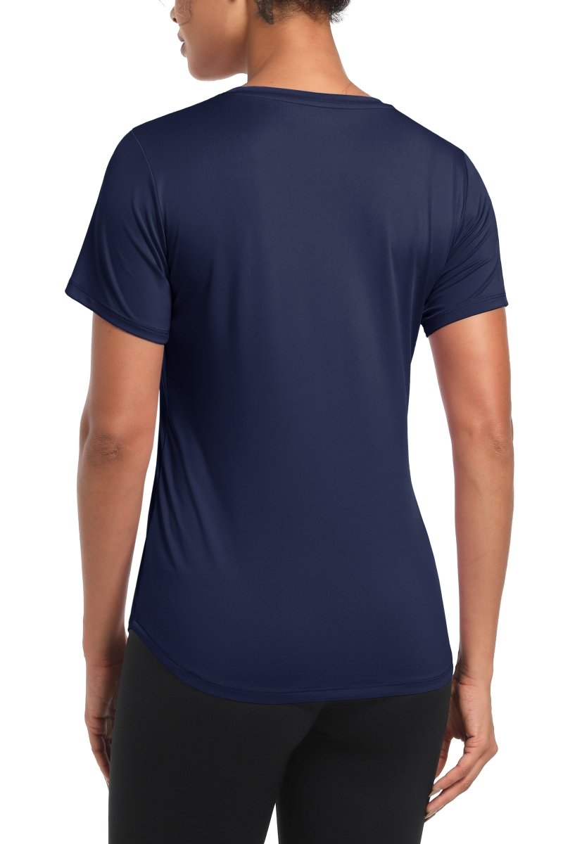 TACVASEN Navy Women's UPF 80+ Sun Protection Workout Shirt