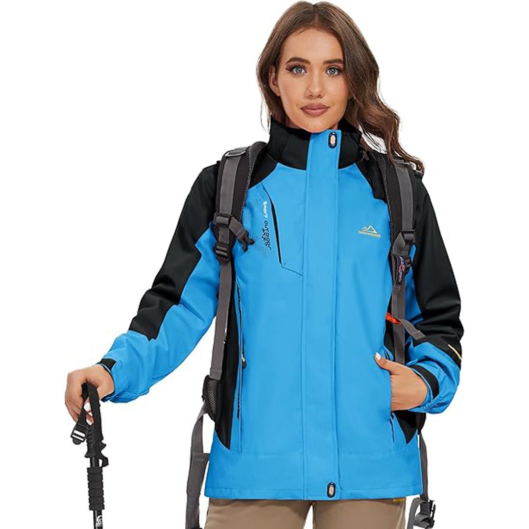 TACVASEN Blue Women's 3 - IN - 1 Waterproof Coats Windproof Fleece Ski Jacket