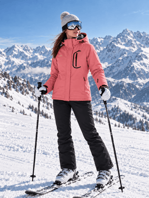 TACVASEN Aqua Red Women's Winter Waterproof Insulated Warm Coat