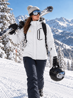 TACVASEN White Women's Winter Waterproof Insulated Warm Coat
