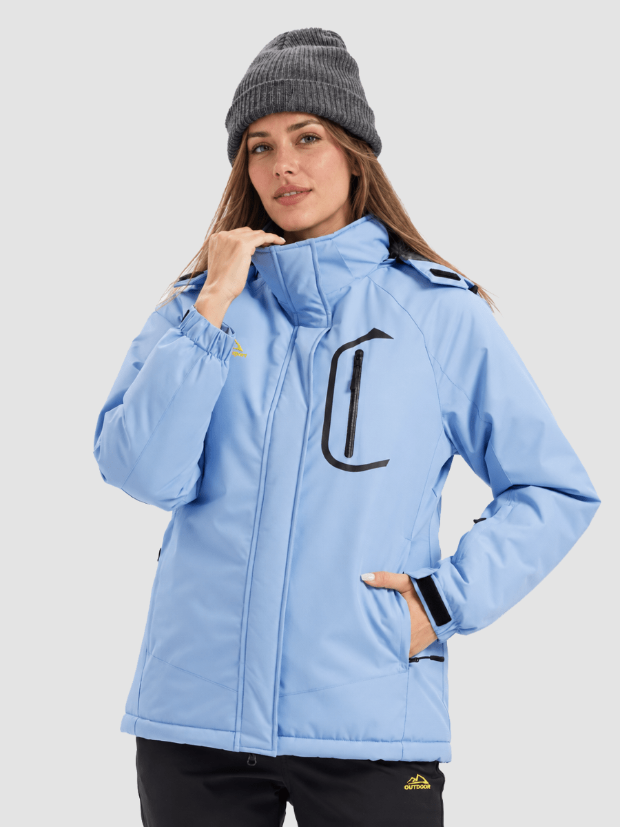 TACVASEN Light Blue Women's Winter Waterproof Insulated Warm Coat