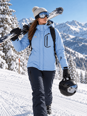 TACVASEN Light Blue Women's Winter Waterproof Insulated Warm Coat