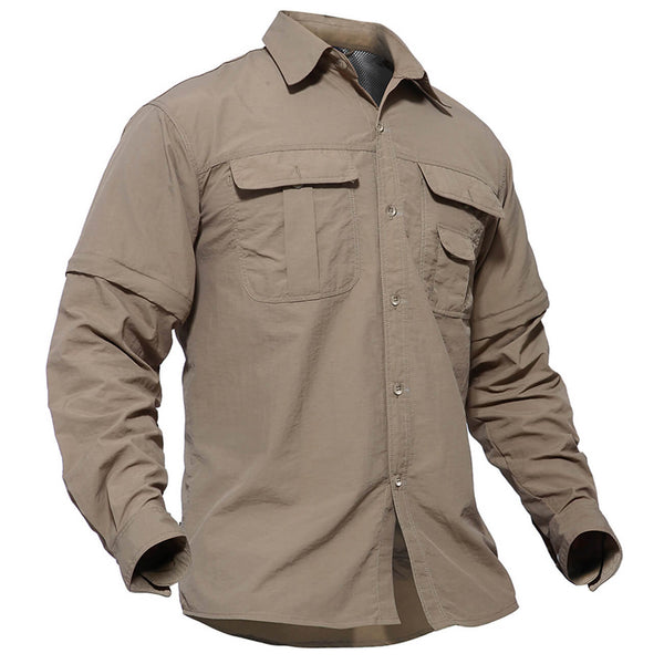 Quick-Dry Detachable Button-down Tactical Shirts - Men's Tactical