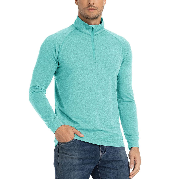 Men's 1/4 Zip Pullover Shirts Sun Protection UPF 50+ Long Sleeve - Men's Running Shirts