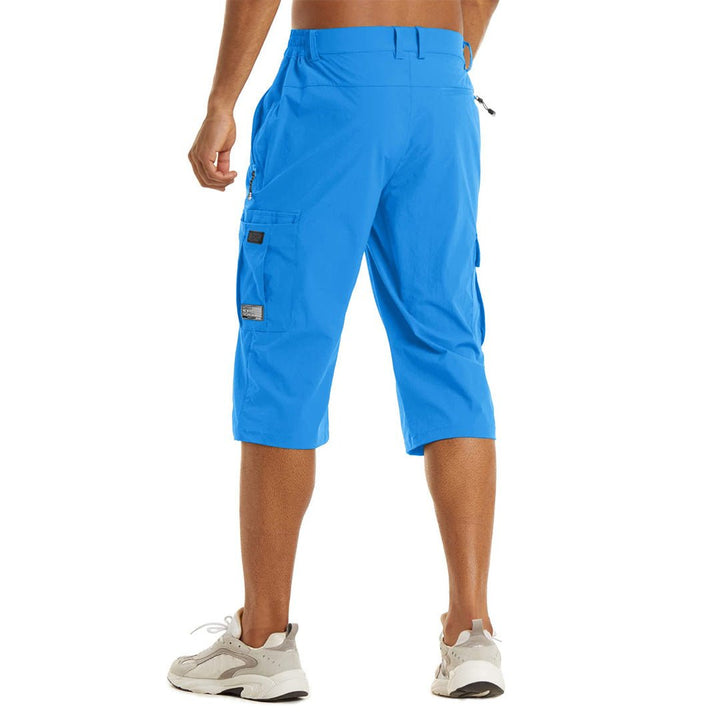 Men's 3/4 Quick-dry Capri Zipper Pockets Cargo Shorts - Men's Cargo Shorts