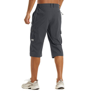 TACVASEN Dark Grey Utility Cargo Shorts Quick Drying