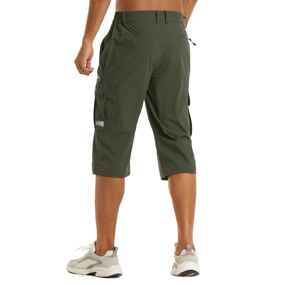 TACVASEN Amry Green Utility Cargo Shorts Quick Drying