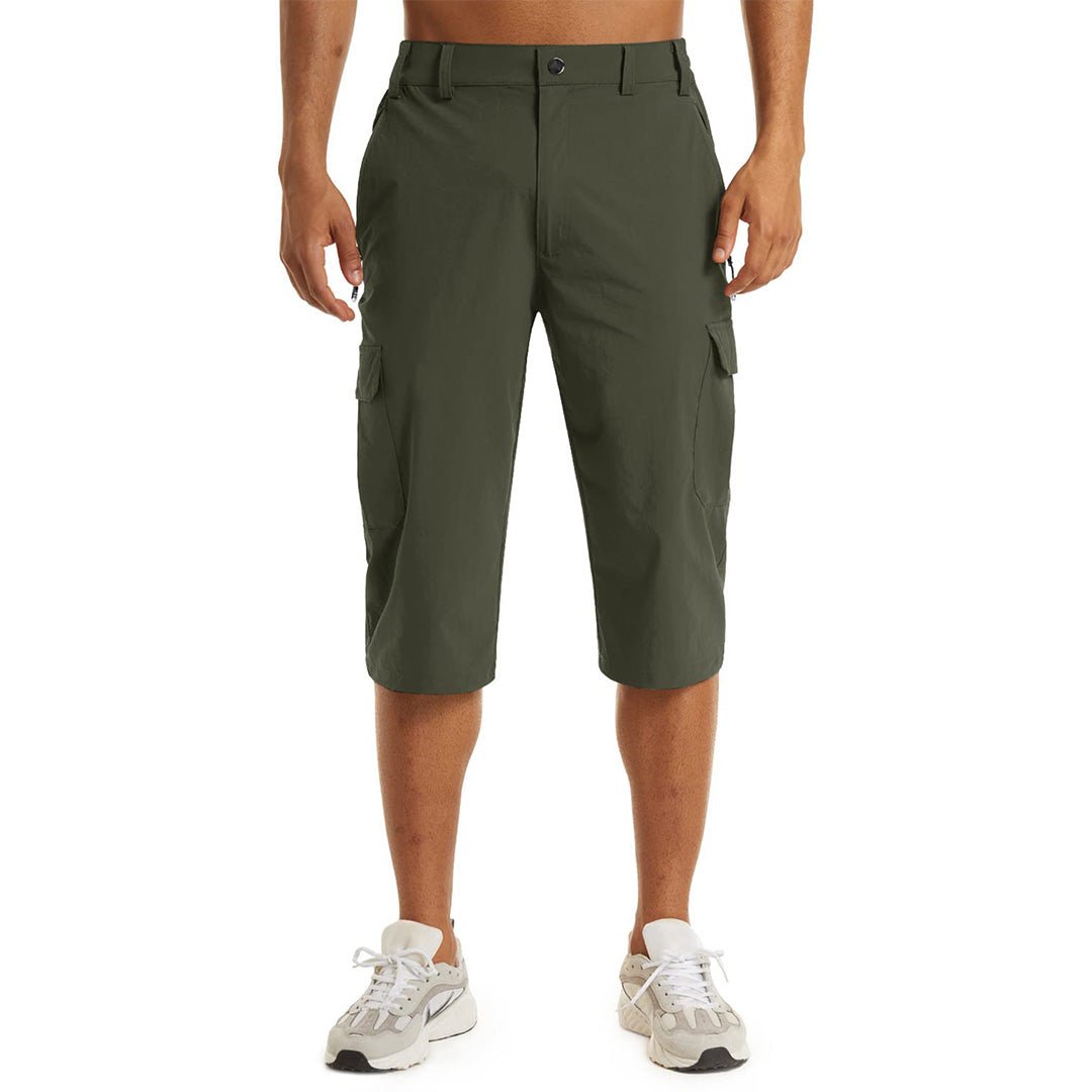 TACVASEN Amry Green Utility Cargo Shorts Quick Drying