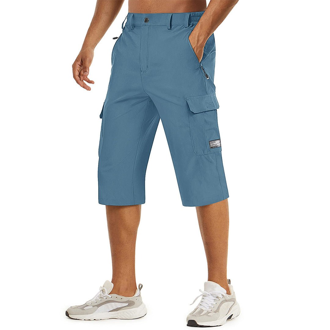 TACVASEN Light Blue Utility Cargo Shorts Quick Drying