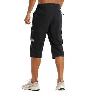 TACVASEN Black Utility Cargo Shorts Quick Drying