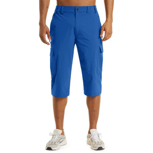 TACVASEN Light Blue Utility Cargo Shorts Quick Drying