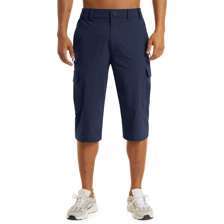 Men's 3/4 Quick-dry Capri Zipper Pockets Cargo Shorts - Men's Cargo Shorts
