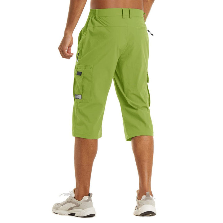 Men's 3/4 Quick-dry Capri Zipper Pockets Cargo Shorts - Men's Cargo Shorts