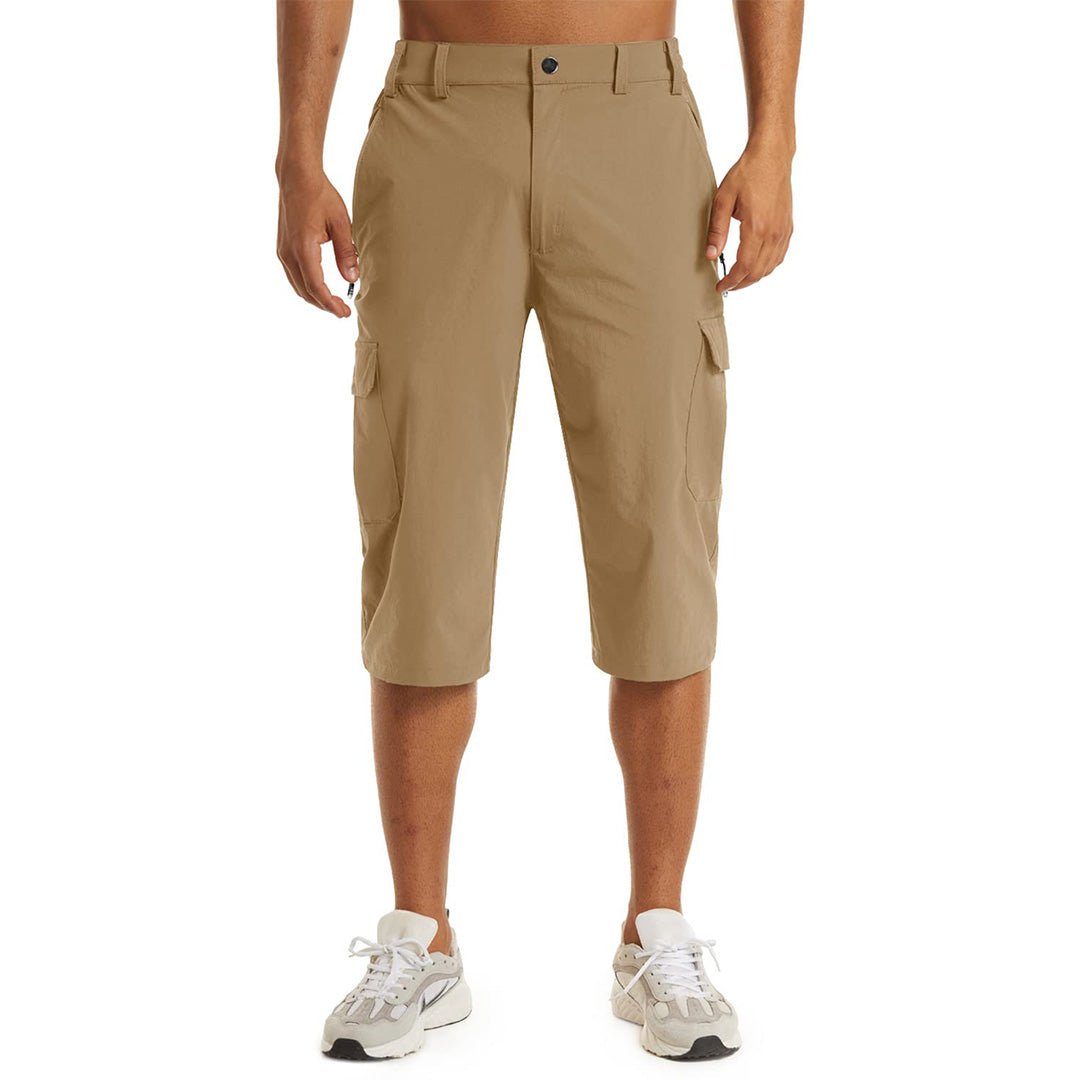 TACVASEN Khaki Utility Cargo Shorts Quick Drying