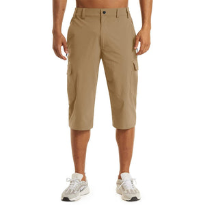 TACVASEN Khaki Utility Cargo Shorts Quick Drying