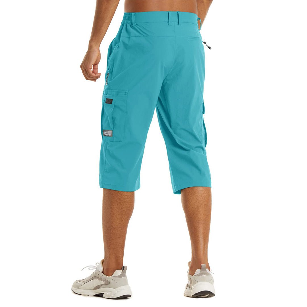 TACVASEN Ice Blue Utility Cargo Shorts Quick Drying