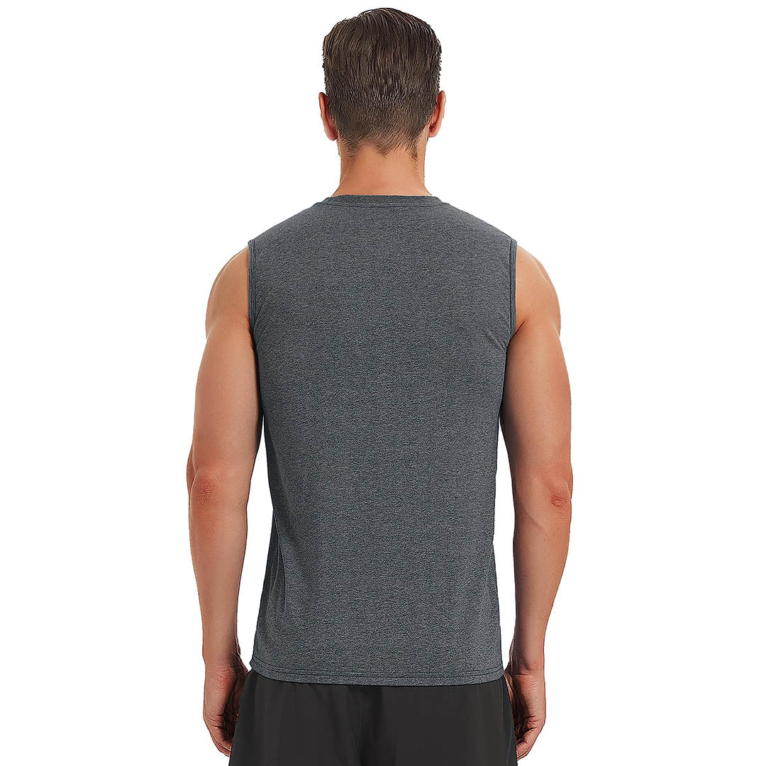 TACVASEN Color Blue Men's Bodybuilding Tank Tops Cotton Workout T-Shirts
