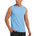 TACVASEN Waterfall Blue Men's Bodybuilding Tank Tops Cotton Workout T-Shirts