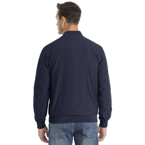 TACVASEN Navy Vintage Bomber Flight Jacket Zip - Pocket
