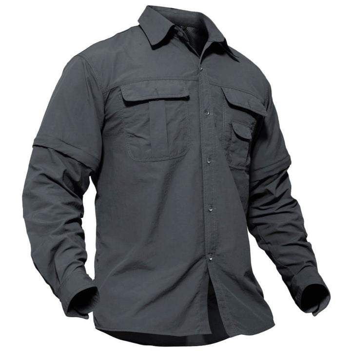 Men's Breathable Quick - Dry Convertible Outdoor Shirt - 001可拆速干衣D