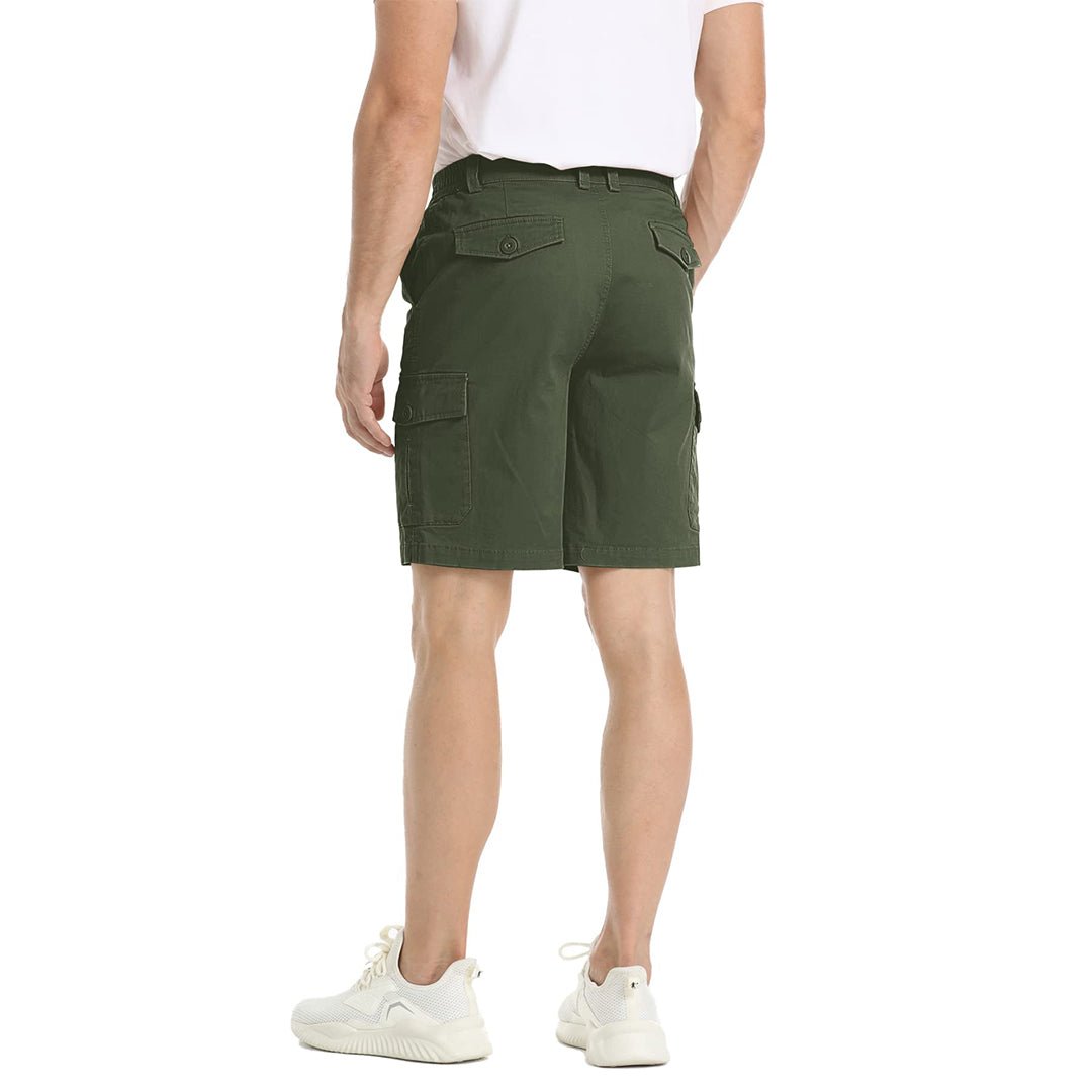 TACVASEN Army Green Utility Cotton Cargo Shorts