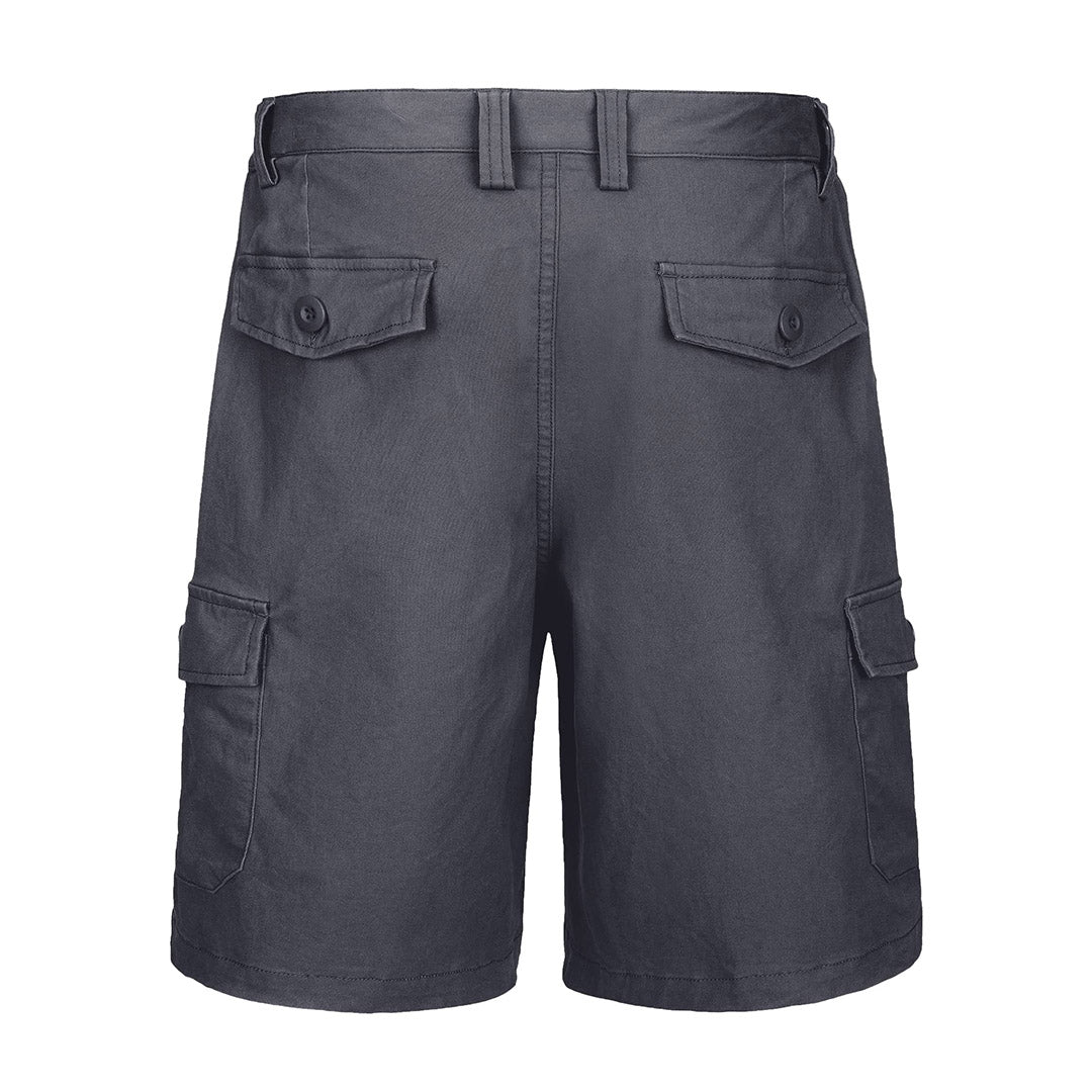 TACVASEN Dark Grey Utility Cotton Cargo Shorts