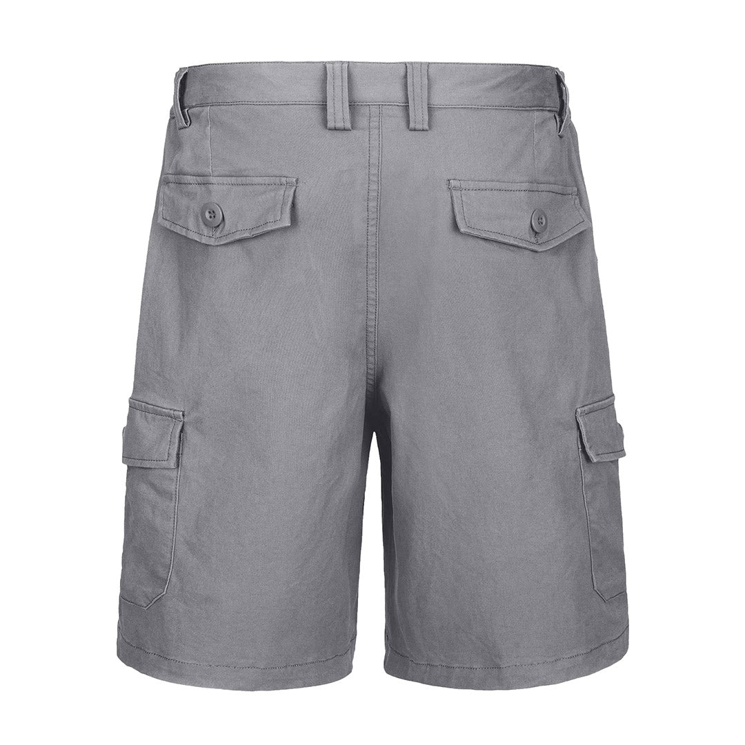 TACVASEN Light Grey Utility Cotton Cargo Shorts