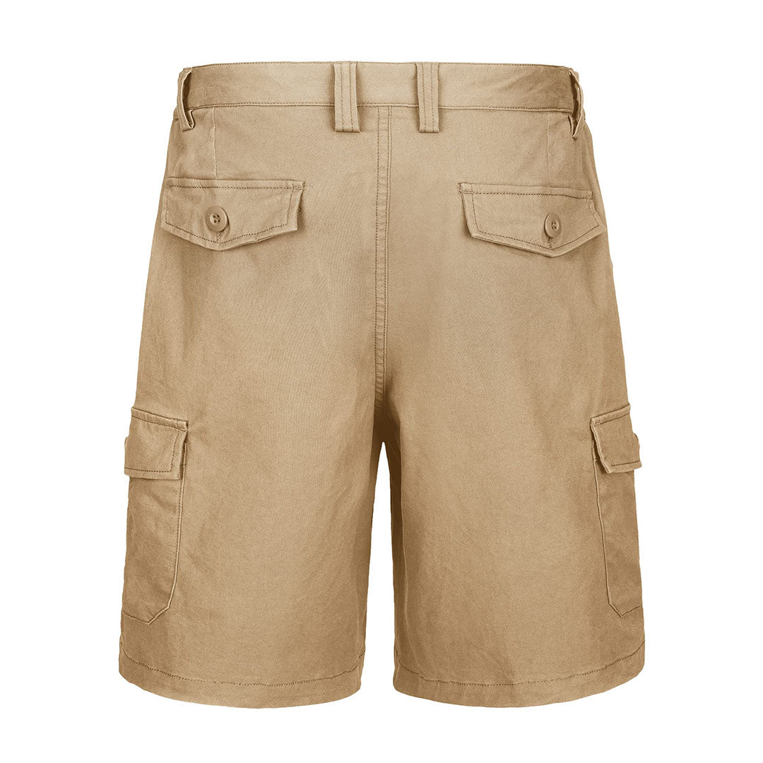 TACVASEN Khaki Utility Cotton Cargo Shorts