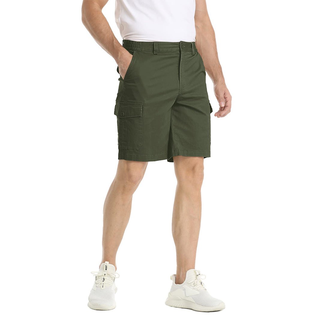 TACVASEN Army Green Utility Cotton Cargo Shorts