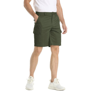 TACVASEN Army Green Utility Cotton Cargo Shorts