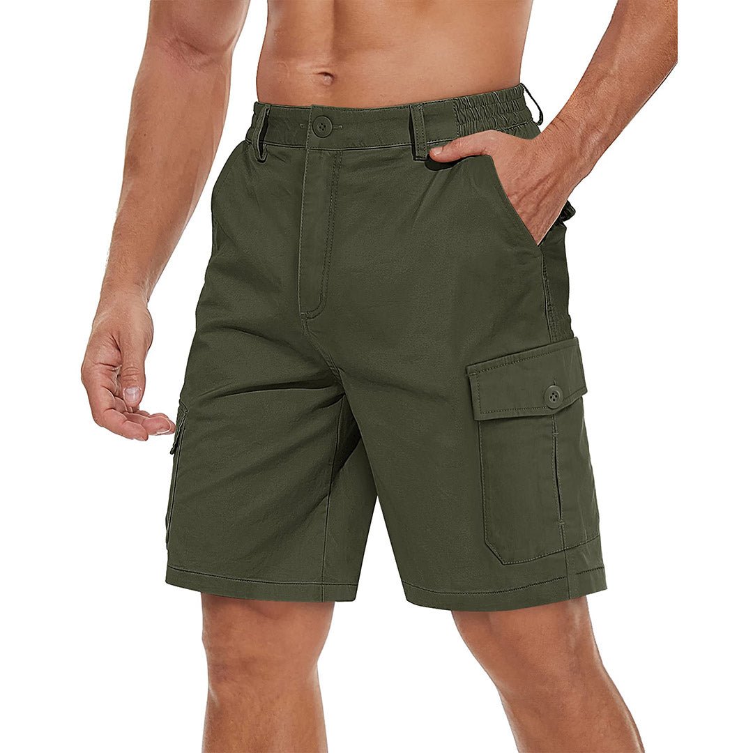 TACVASEN Army Green Utility Cotton Cargo Shorts
