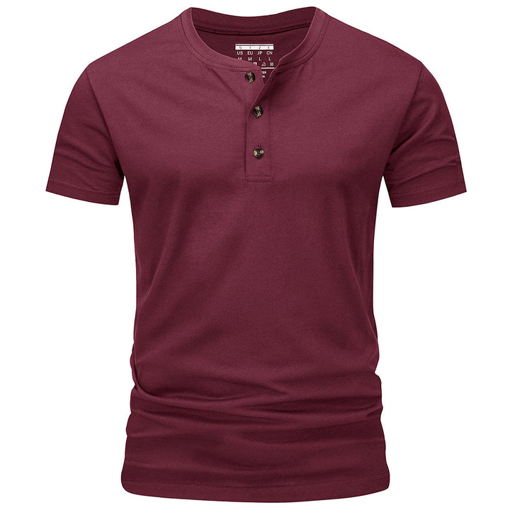 Men's Casual Cotton Henley Shirts - Men's T-shirts
