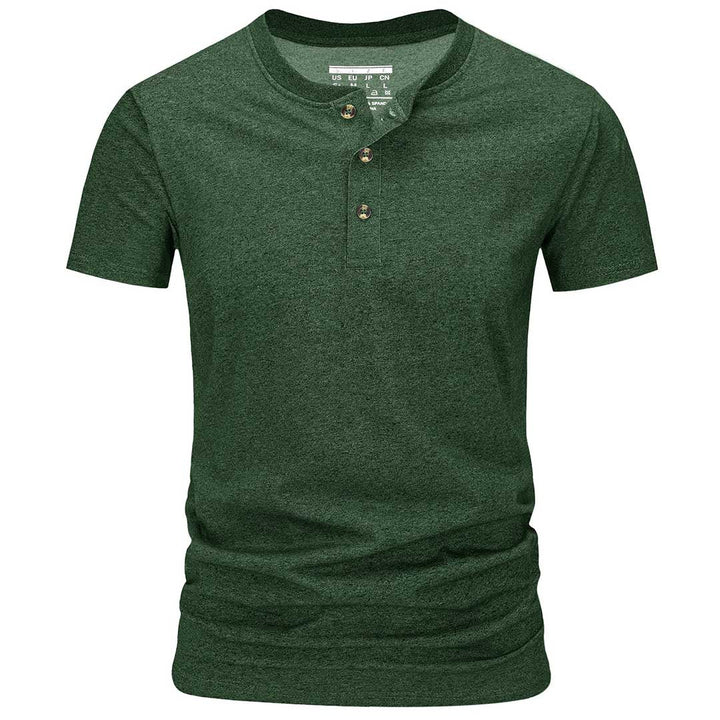 Men's Casual Cotton Henley Shirts - Men's T-shirts