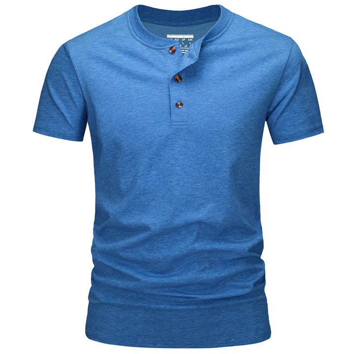 Men's Casual Cotton Henley Shirts - Men's T-shirts