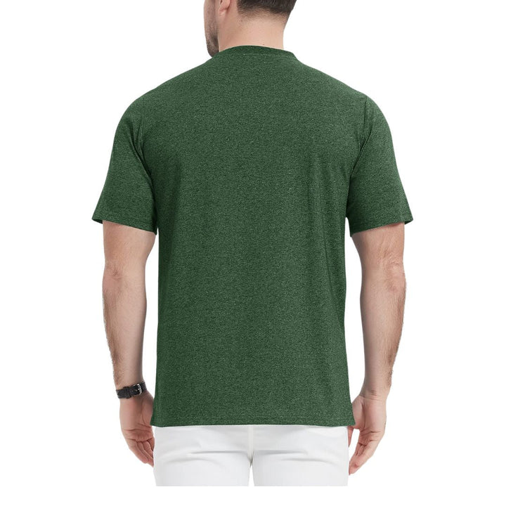 Men's Casual Cotton Henley Shirts - Men's T-shirts