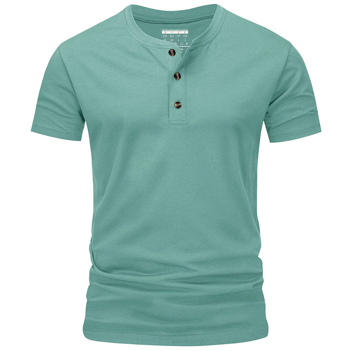 Men's Casual Cotton Henley Shirts - Men's T-shirts