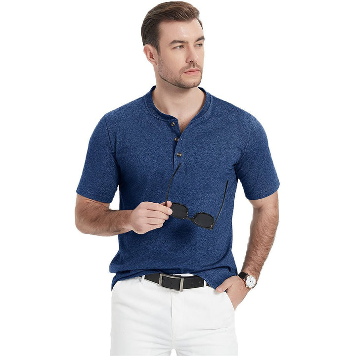 Men's Casual Cotton Henley Shirts - Men's T-shirts