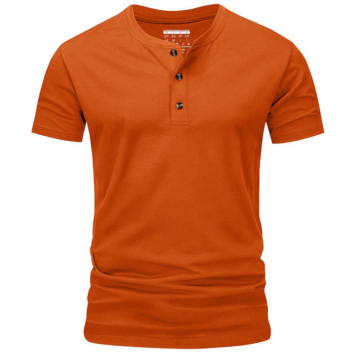 Men's Casual Cotton Henley Shirts - Men's T-shirts