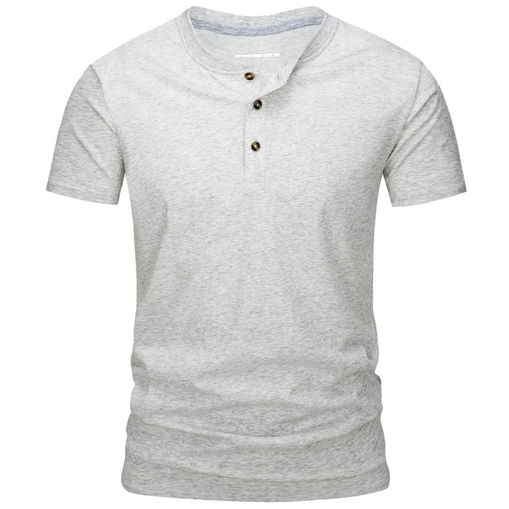 Men's Casual Cotton Henley Shirts - Men's T-shirts