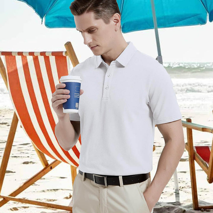 Men's Casual Outdoor Quick Dry Solid Polo Shirt - Men's Polo Shirts