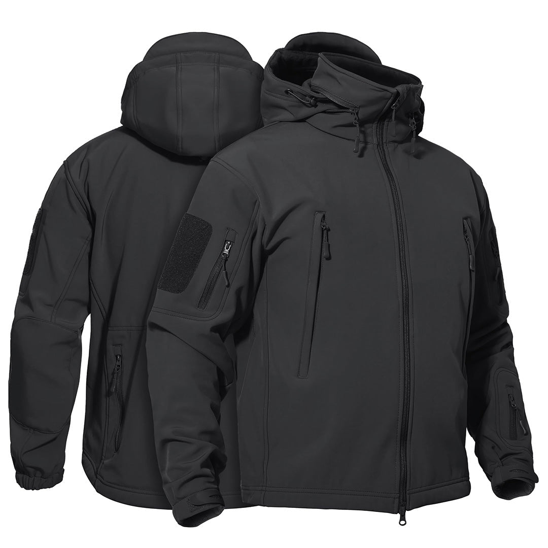 TACVASEN Army Green Men's Combat Airsoft Softshell Fleece Army Coat