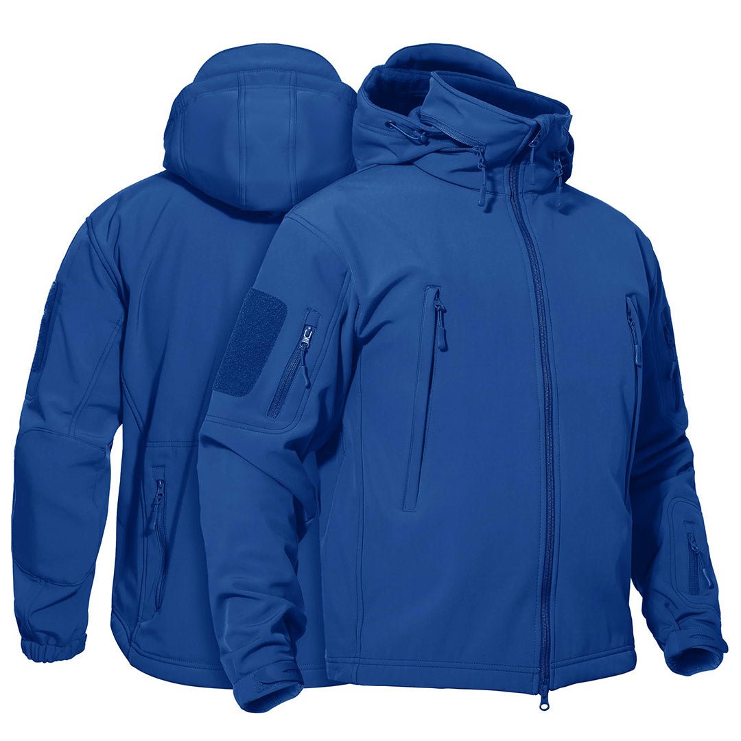 TACVASEN Army Green Men's Combat Airsoft Softshell Fleece Army Coat