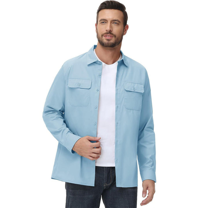 Men's Cotton Casual Button - Up Long Sleeve Shirts - Men's Coats
