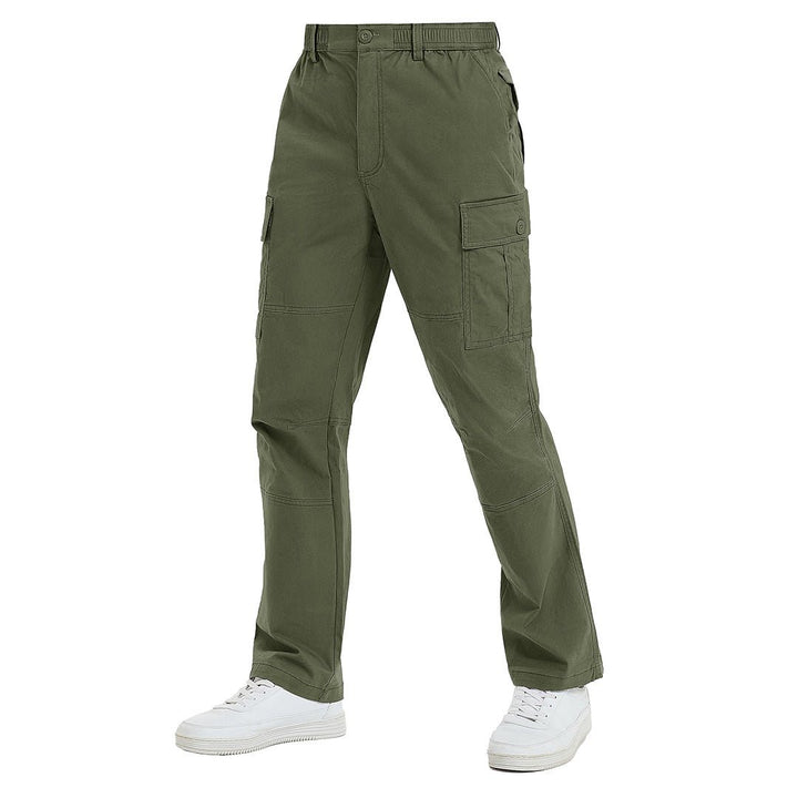 Men's Cotton Casual Classic Straight Leg Pants - Men's Cargo Pants