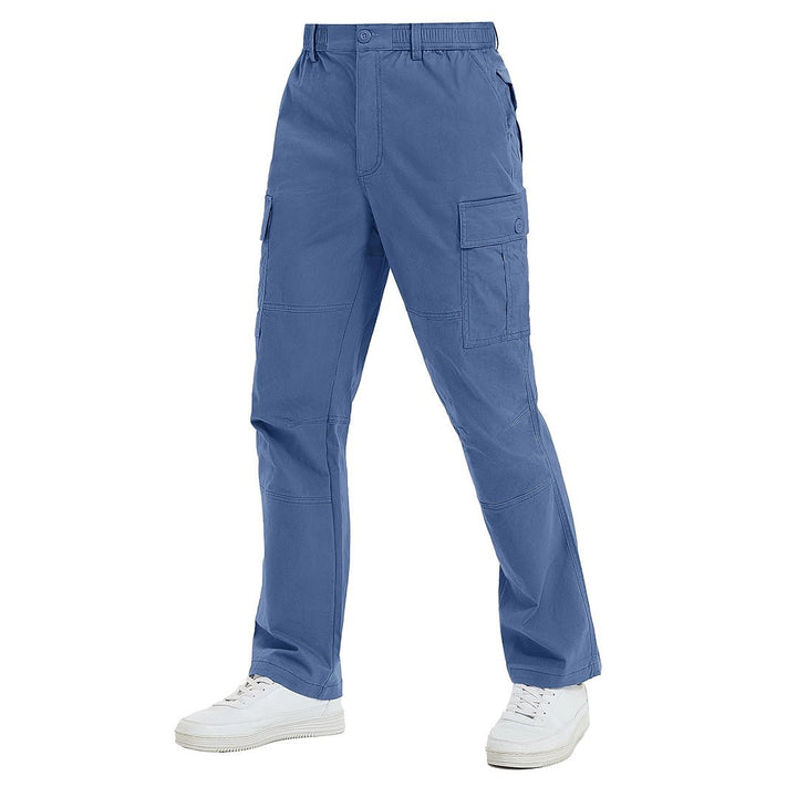 Men's Cotton Casual Classic Straight Leg Pants - Men's Cargo Pants