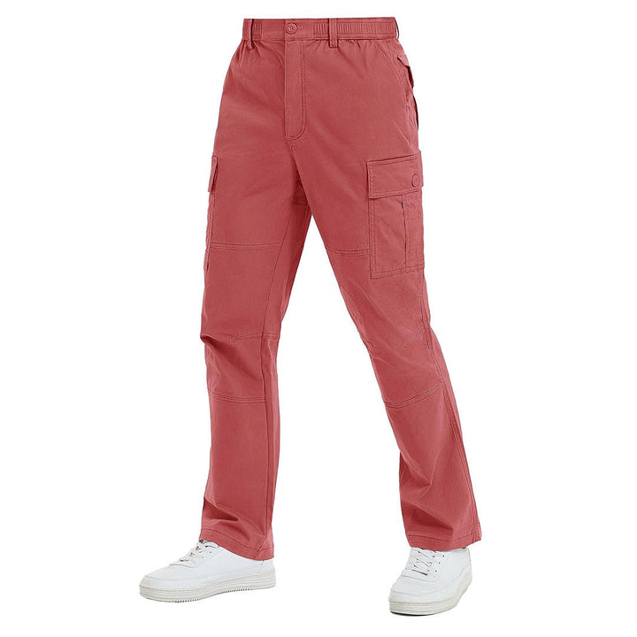 Men's Cotton Casual Classic Straight Leg Pants - Men's Cargo Pants